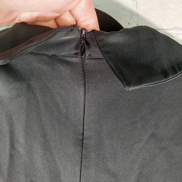 NEXX New York Life Size 48 Women's Black Rhinestone Dress Half Sleeve - Picture 11 of 16